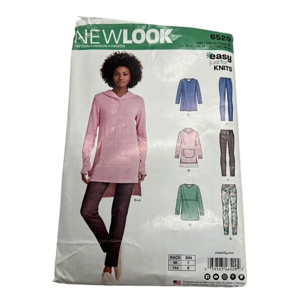 5 NEW LOOK Uncut Patterns Women Shirt Dress Tops Sheath Dress Coat Easy Size A - Picture 3 of 6